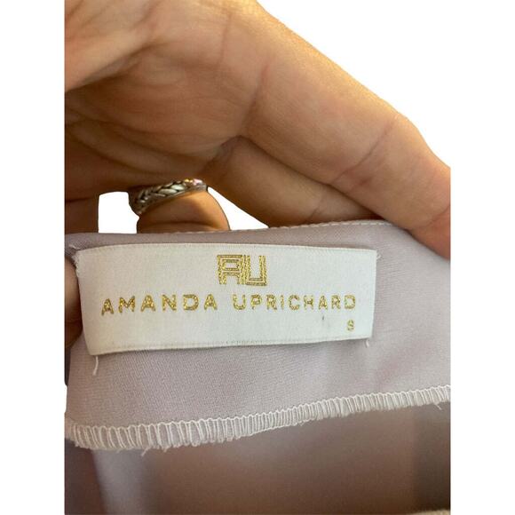 Small Amanda Uprichard Lilac Hi-Lo Long Sleeve Blouse - Picture 5 of 5